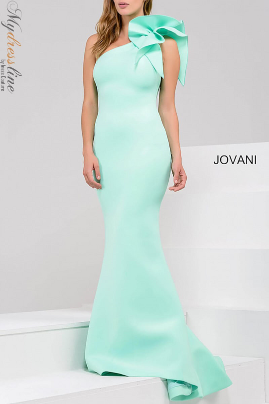 Jovani Style 32602 Scuba One Shoulder Mermaid Bridesmaid Gown