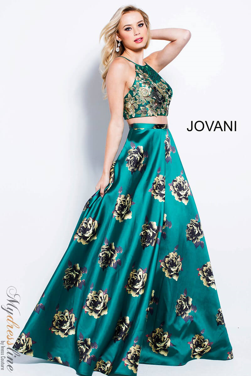 Jovani 41658 Elegant Floral Gown for Events Mydressline Jovani 41658 Elegant Floral Gown for Events Mydressline