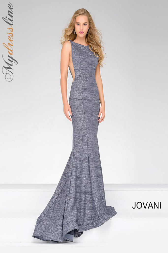 slim fit dress slacks JOVANI 65416 Blush High Neck Mermaid Dress – Formalwear Outlet main image 0
