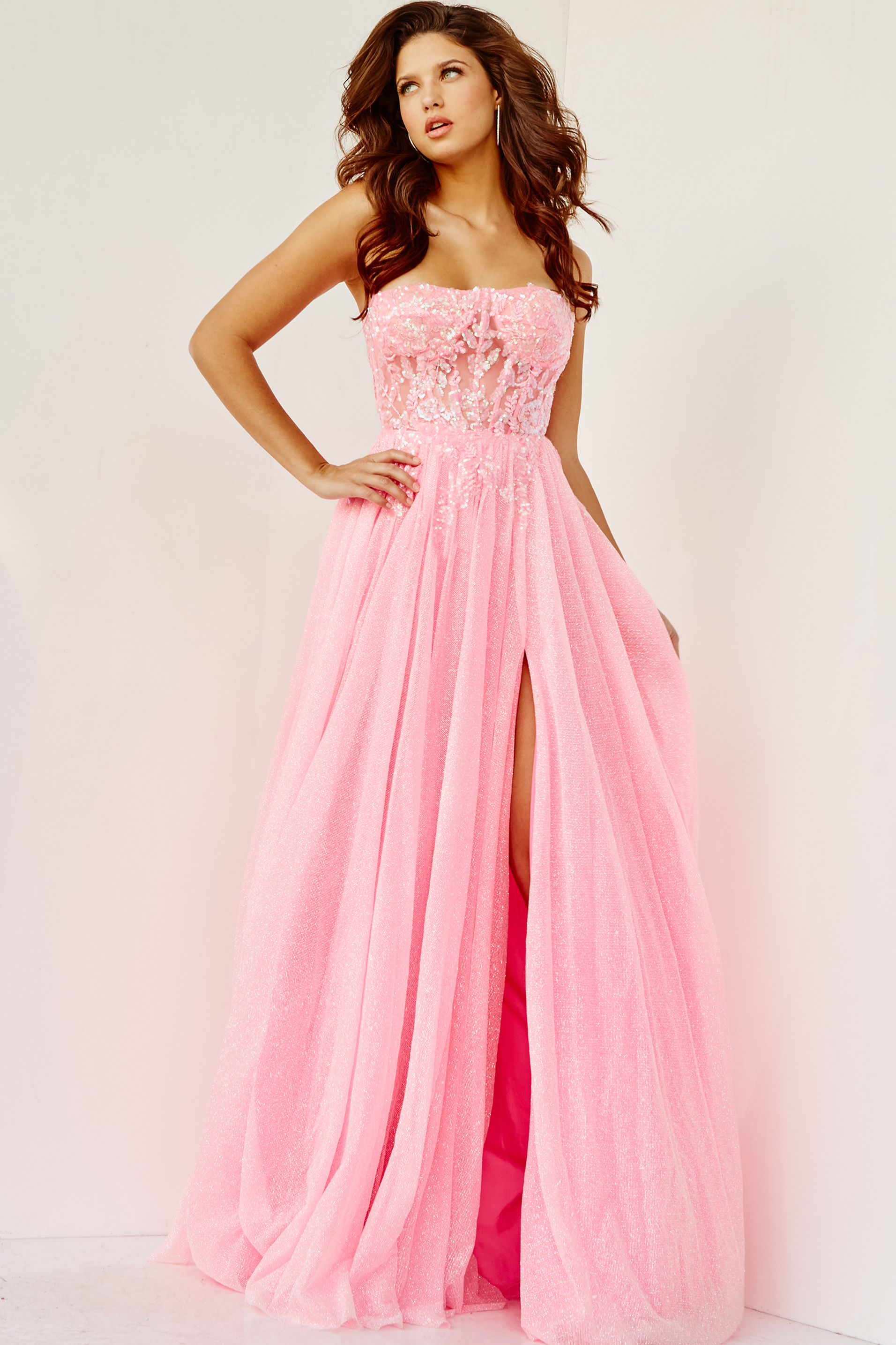 Jovani JVN07434 Evening Dress with Corset Lace-Up Back – Mydressline