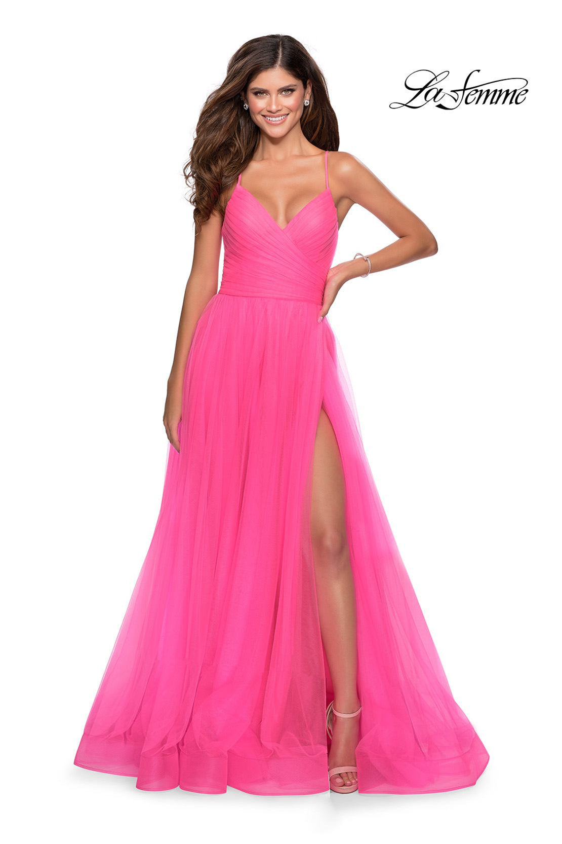 ワンピース A FERRETTI Woman Dress Pink 04271619 0178 Long pink satin dress – GIO MORETTI