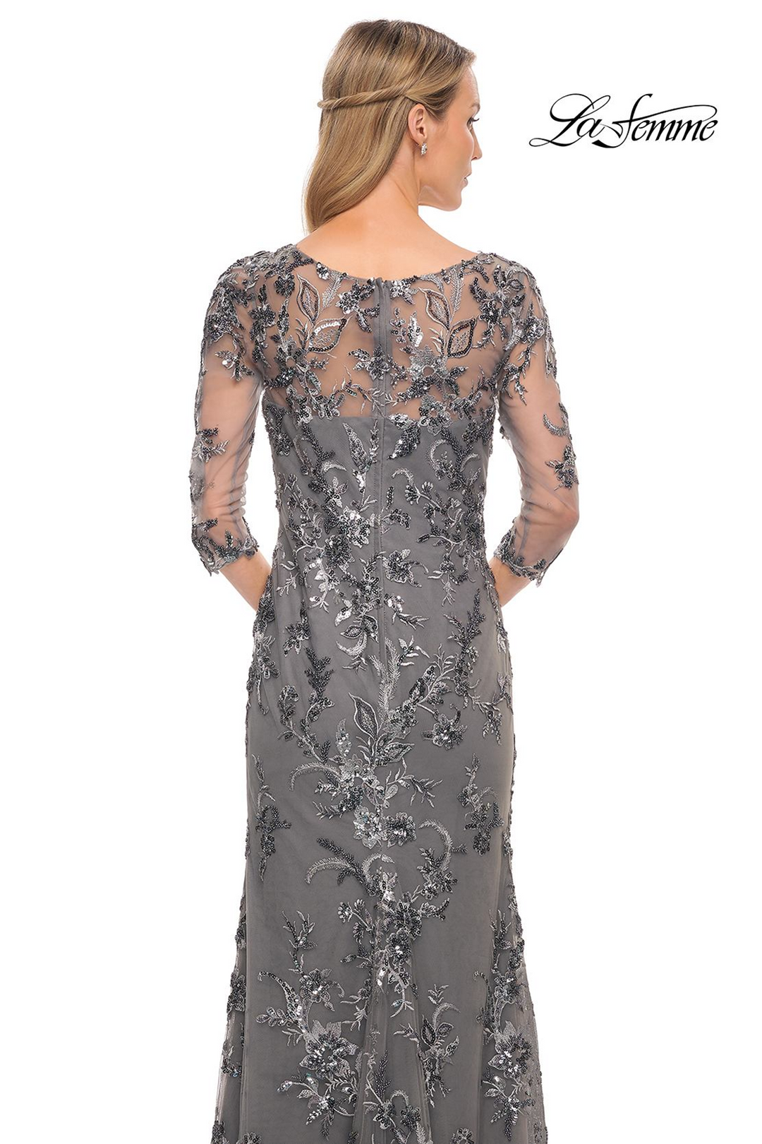 La Femme 29976 Lace Detail Evening Dress Mydressline La Femme 29976 Lace Detail Evening Dress Mydressline