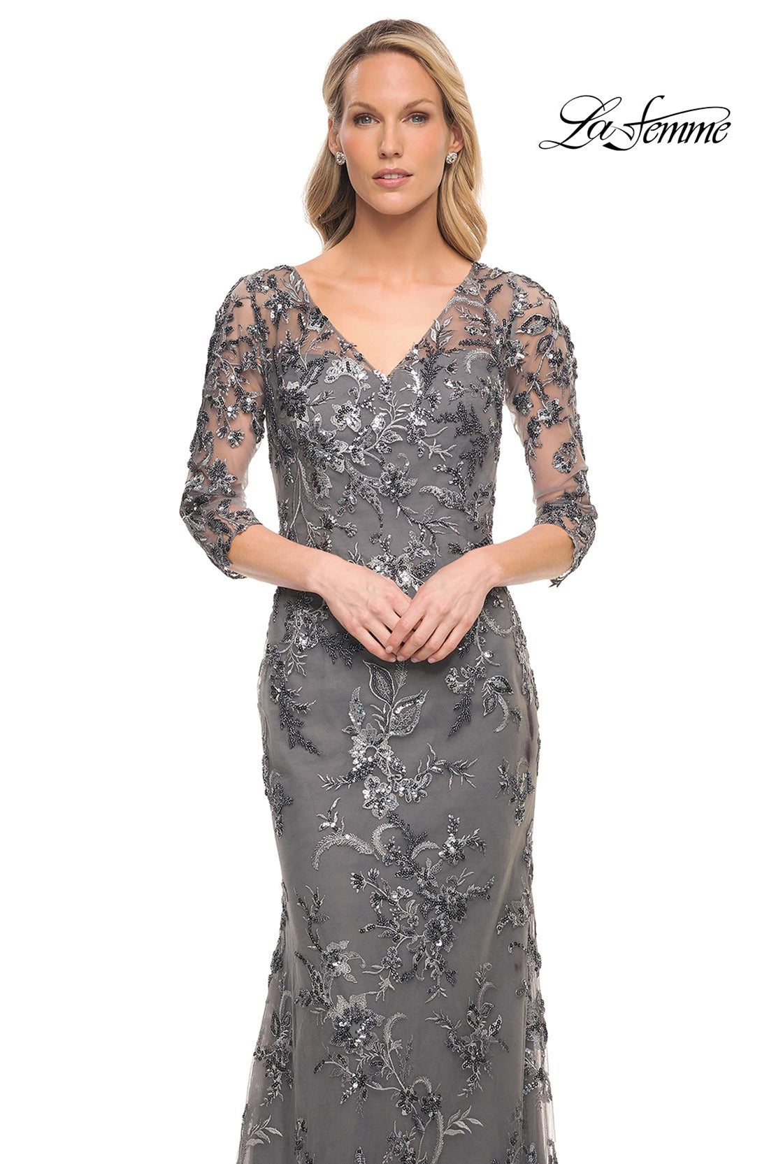 La Femme 29976 Lace Detail Evening Dress – Mydressline