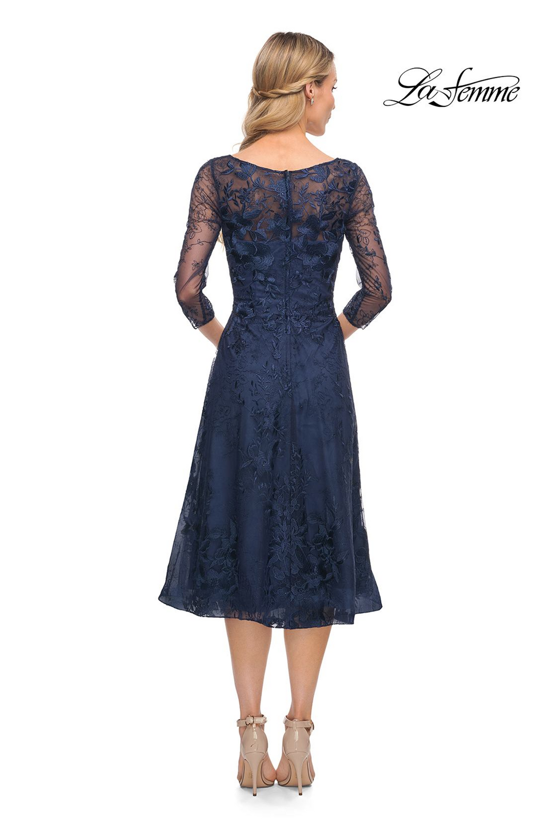La Femme 30016 Lace A-Line Cocktail Dress Mydressline La Femme 30016 Lace A-Line Cocktail Dress Mydressline