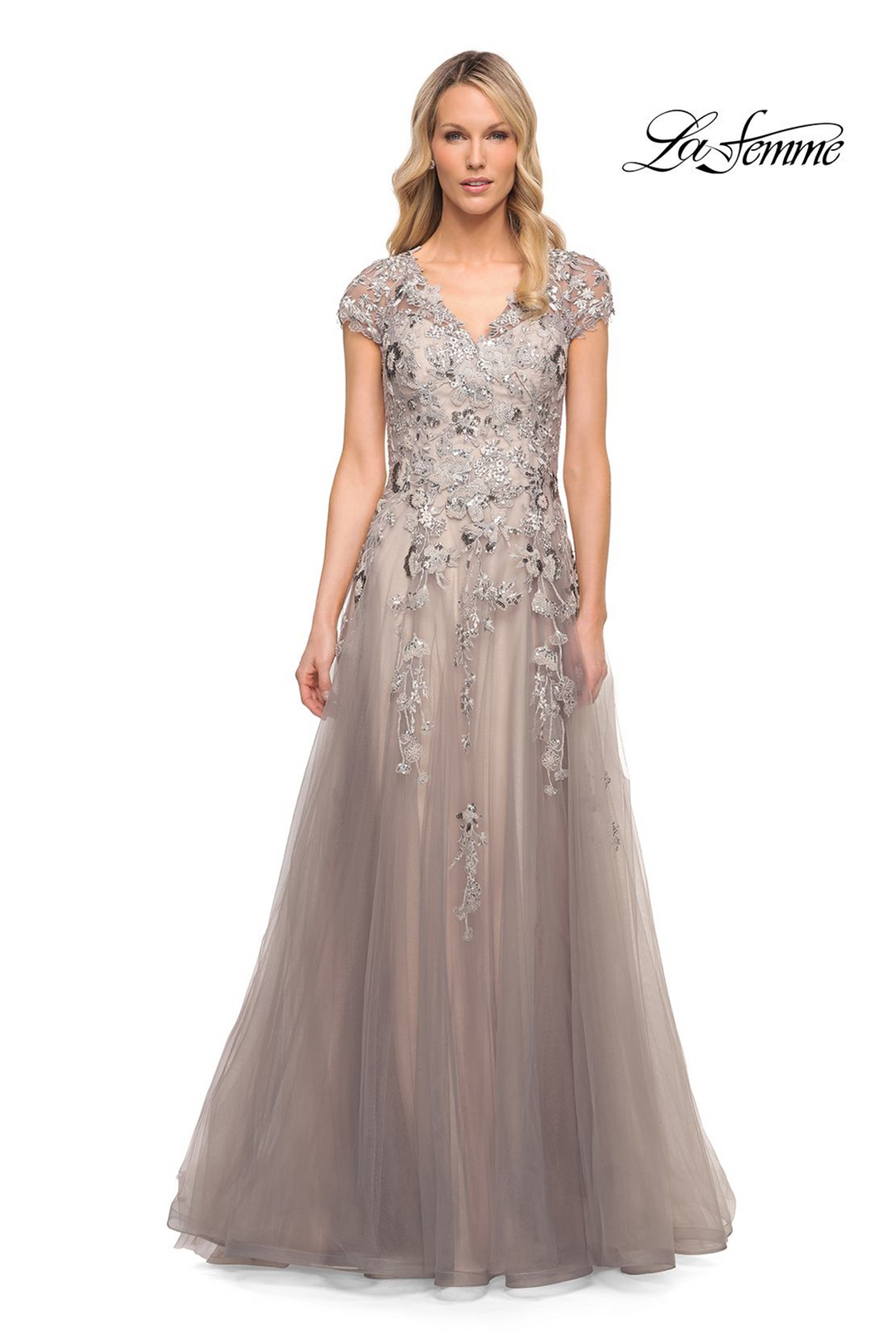 Prom Dress La Femme Dresses Neiman Marcus La Femme 30239 Evening Dress With Lace And Floral Embroidery Mydressline Prom Dress La Femme Dresses Neiman Marcus La Femme 30239 Evening Dress With Lace And Floral Embroidery Mydressline