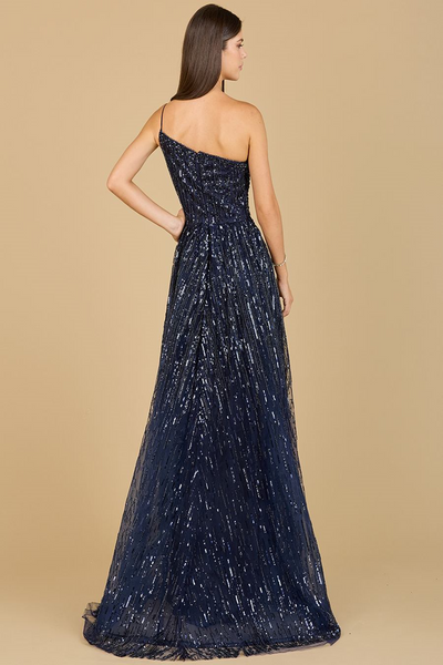 Lara 29194 Sequin Tulle One-Shoulder A-Line Gown – Mydressline