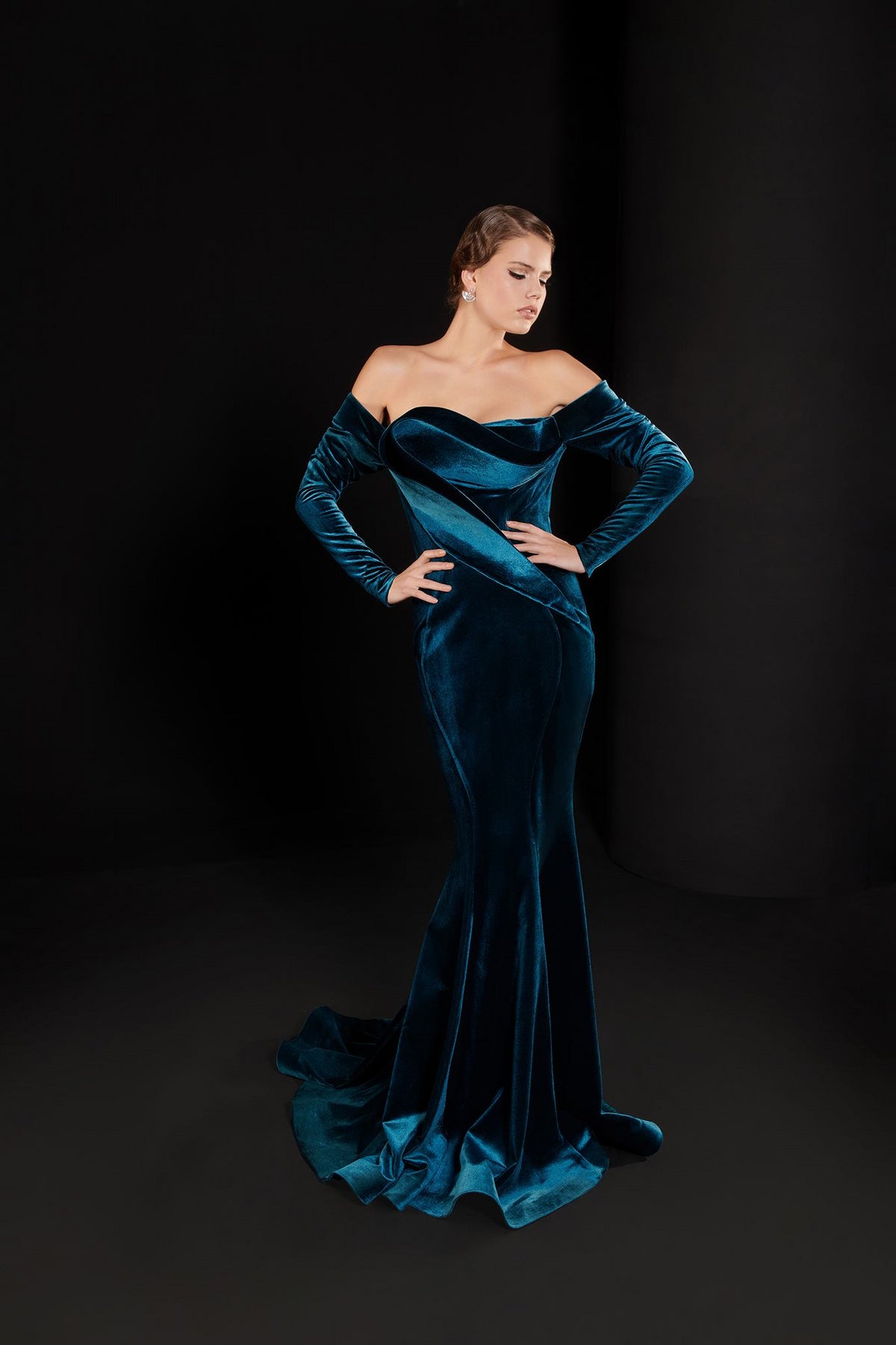 MNM Couture N0522 Strapless Velvet Evening Gown – Mydressline