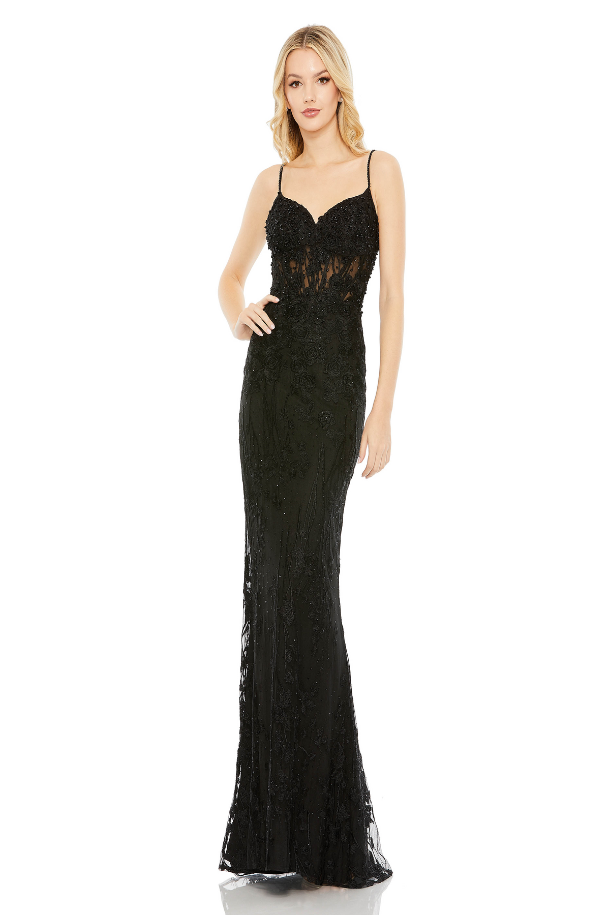 Mac Duggal 20429 Lace Evening Dress with Beading – Mydressline