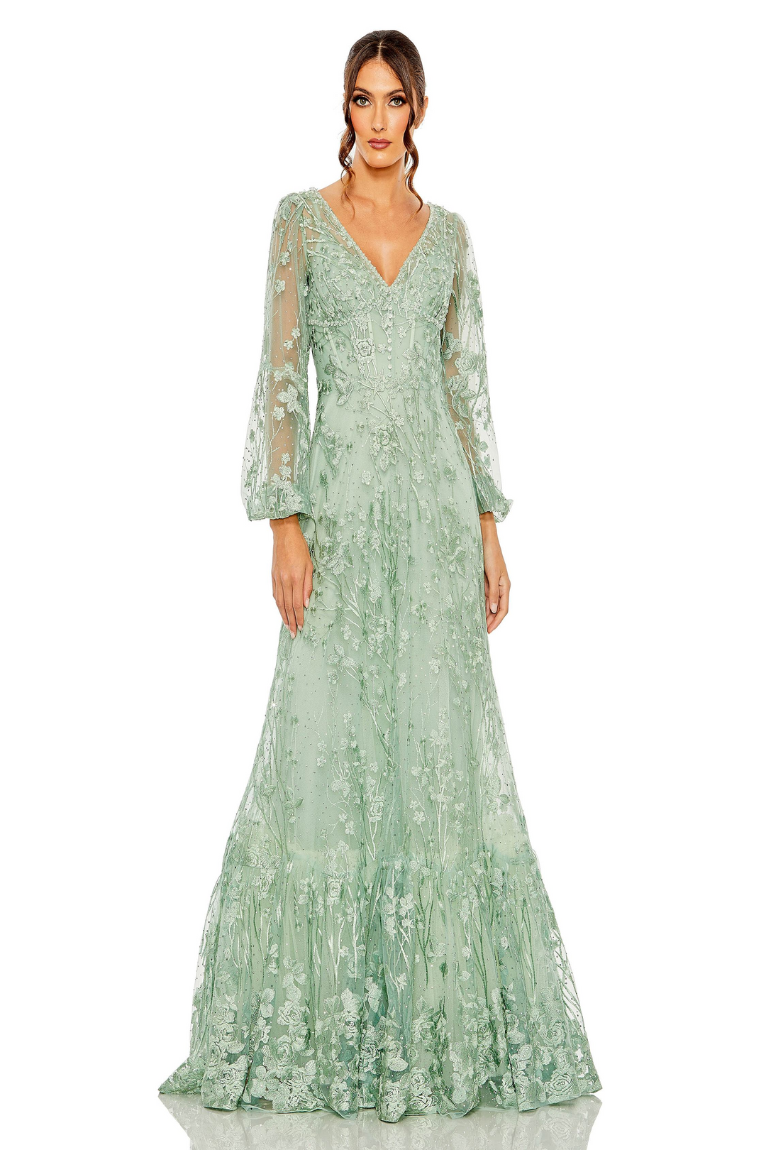 Luxurious Mac Duggal 20430 A-Line Lace Gown Mydressline Luxurious Mac Duggal 20430 A-Line Lace Gown Mydressline