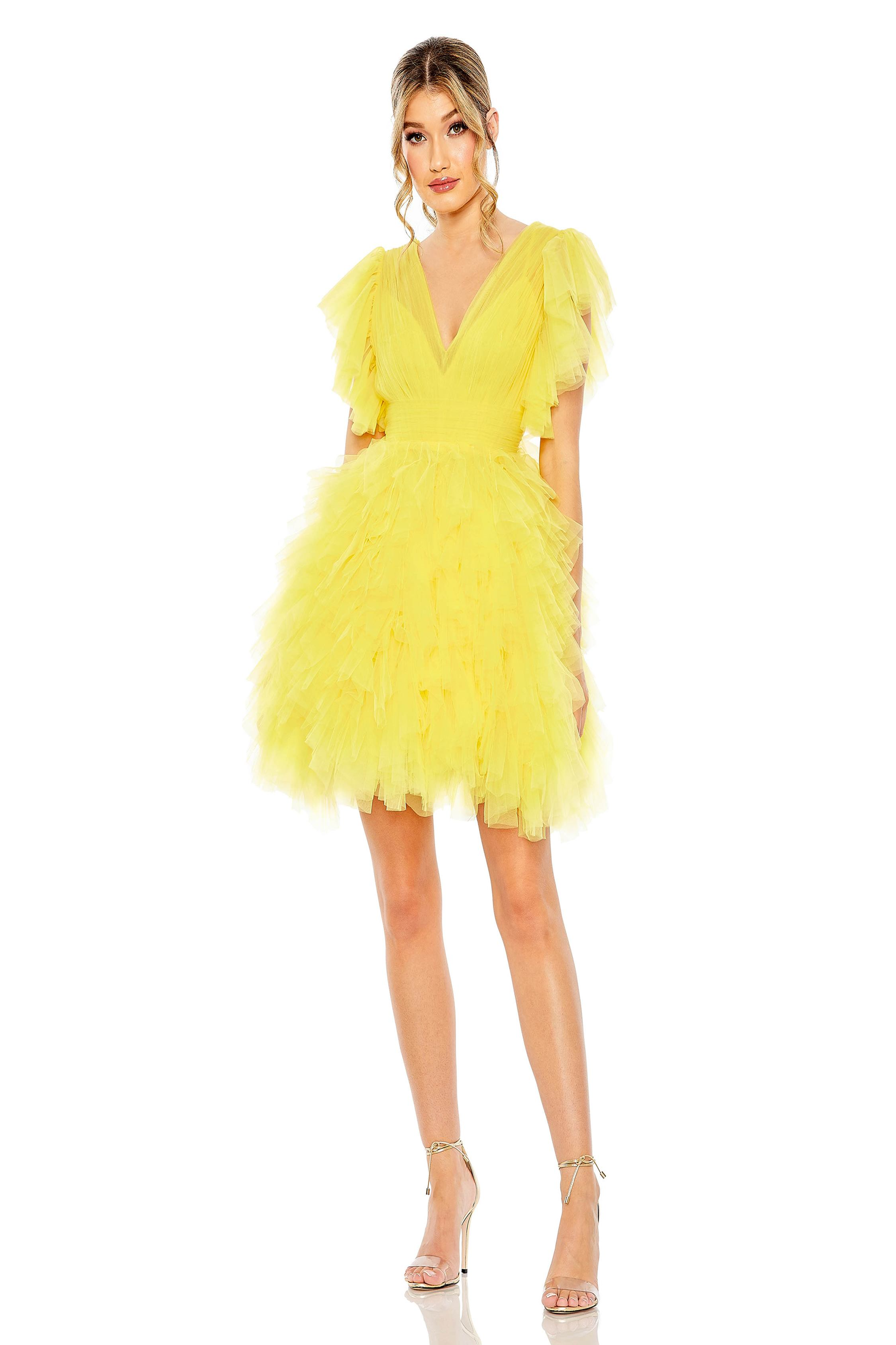 Mac Duggal 20505 A-Line Tulle Mini Dress for You – Mydressline