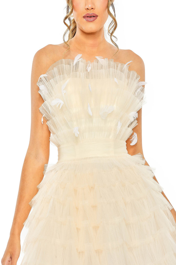 Mac duggal feather dress hot sale