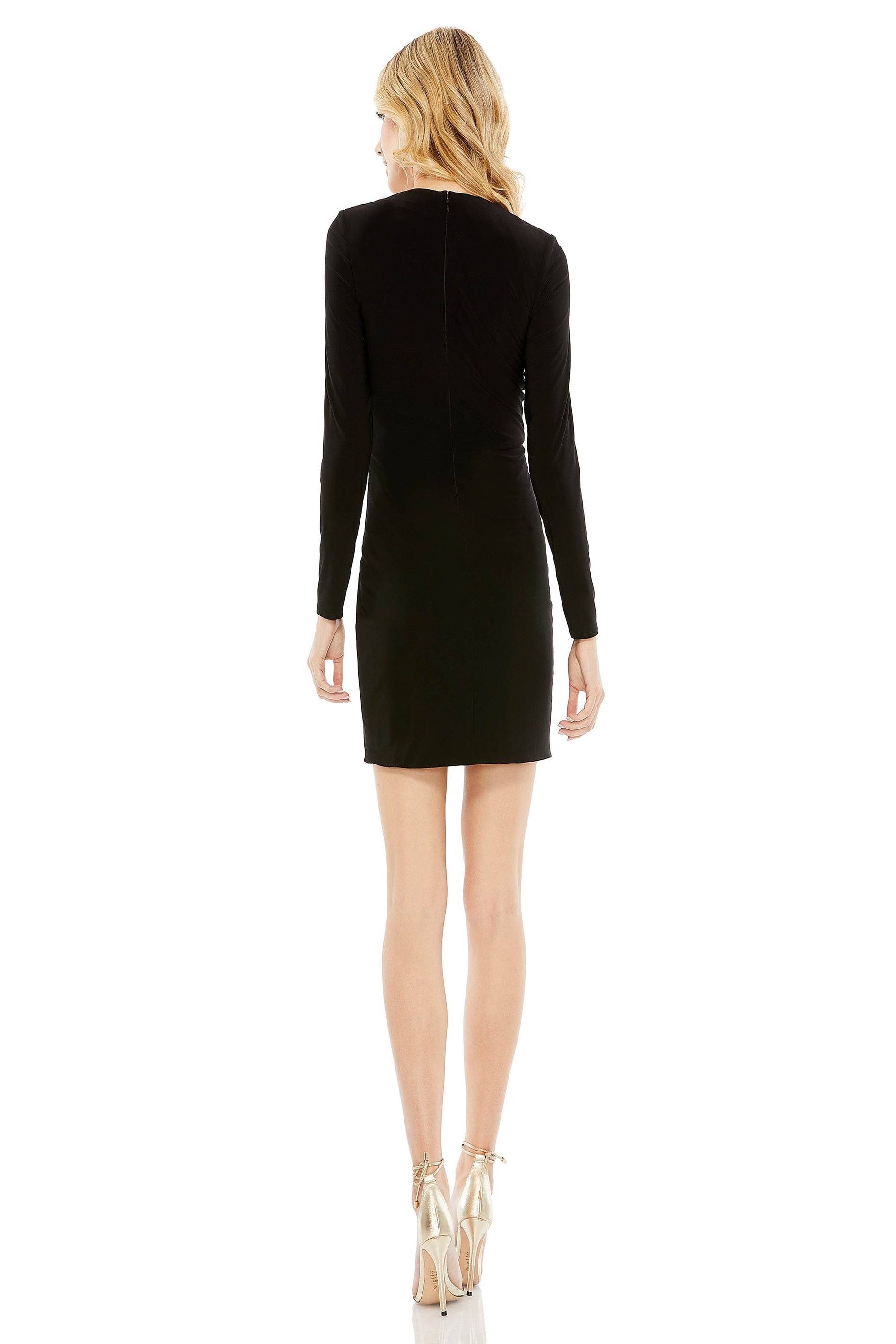 Mac Duggal 27041 Jersey Mini Dress with Zipper Closure