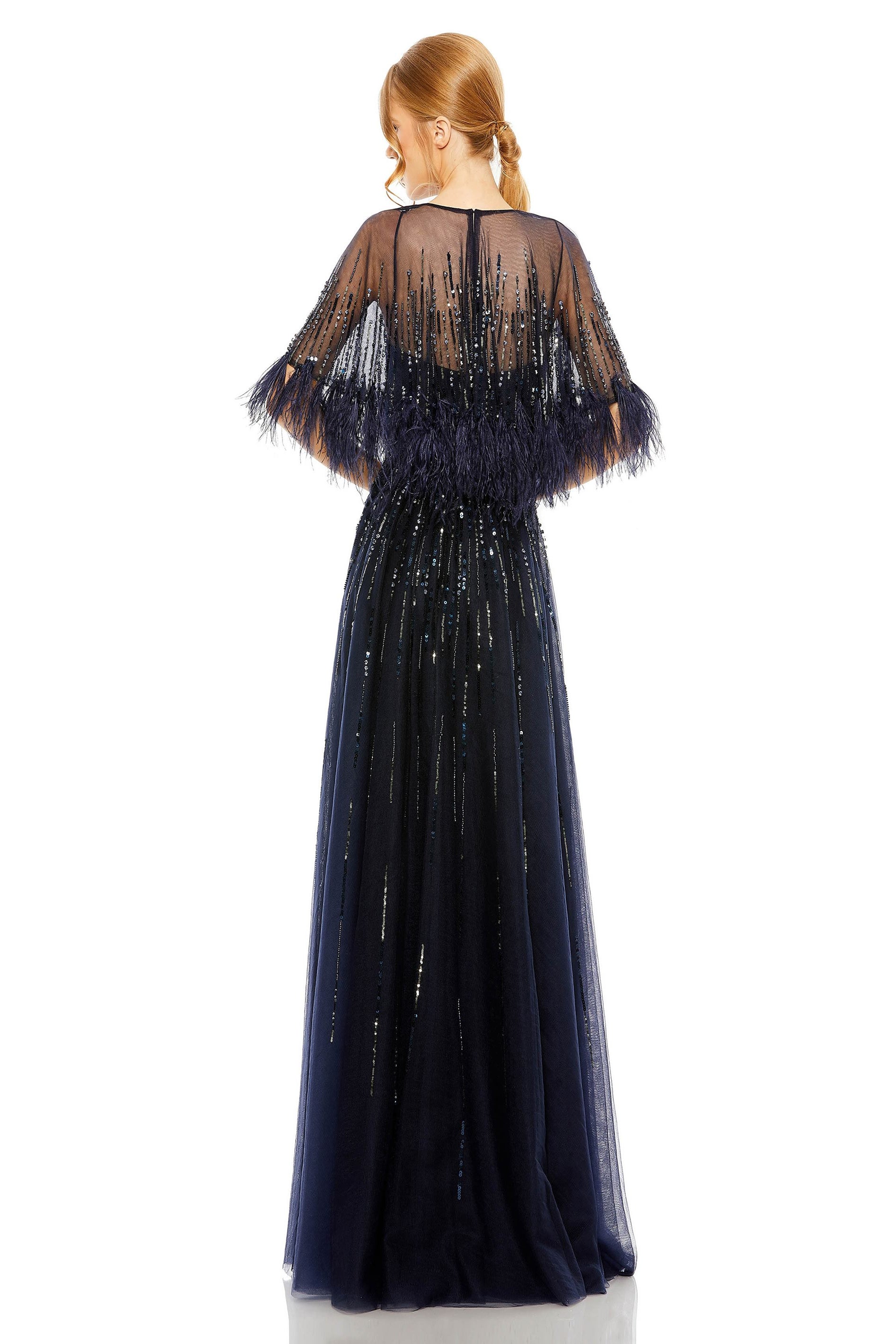 ★セール♪★MAC DUGGAL フェイクラップガウン★ Mac Duggal 5107 Leaf Beadwork Spaghetti Straps Dress