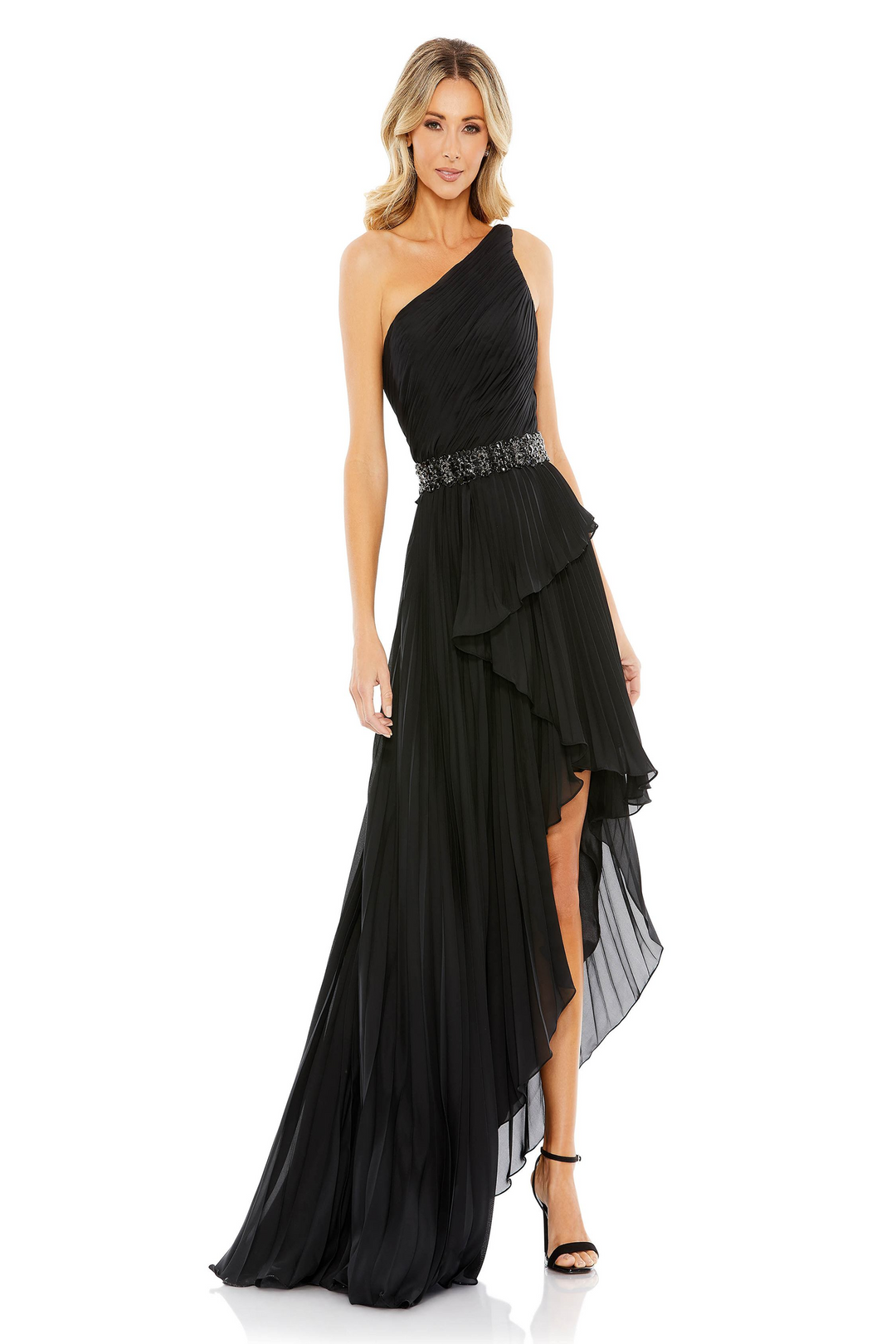 Mac Duggal 49532 Chiffon Evening Gown with Slit Mydressline Mac Duggal 49532 Chiffon Evening Gown with Slit Mydressline