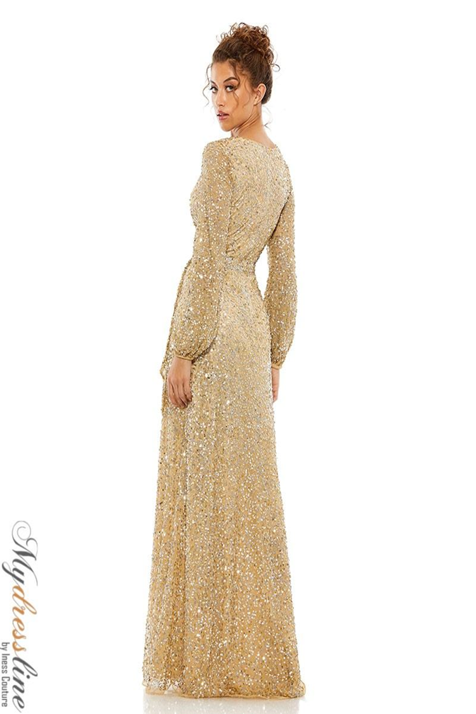 Mac Duggal 5213 Evening Gown with Feathered Train Mydressline Mac Duggal 5213 Evening Gown with Feathered Train Mydressline