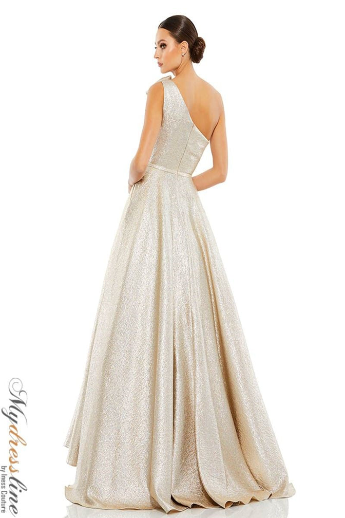 Mac duggal metallic ball gown online
