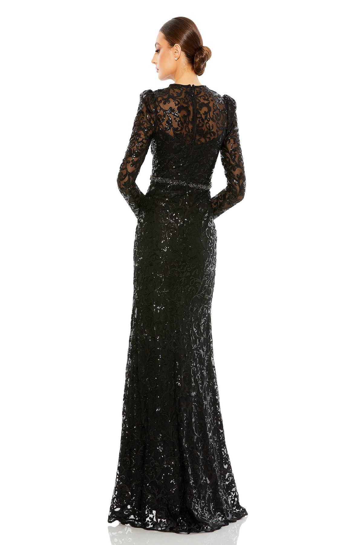 Elegant Lace Fit and Flare Evening Dress – Mydressline