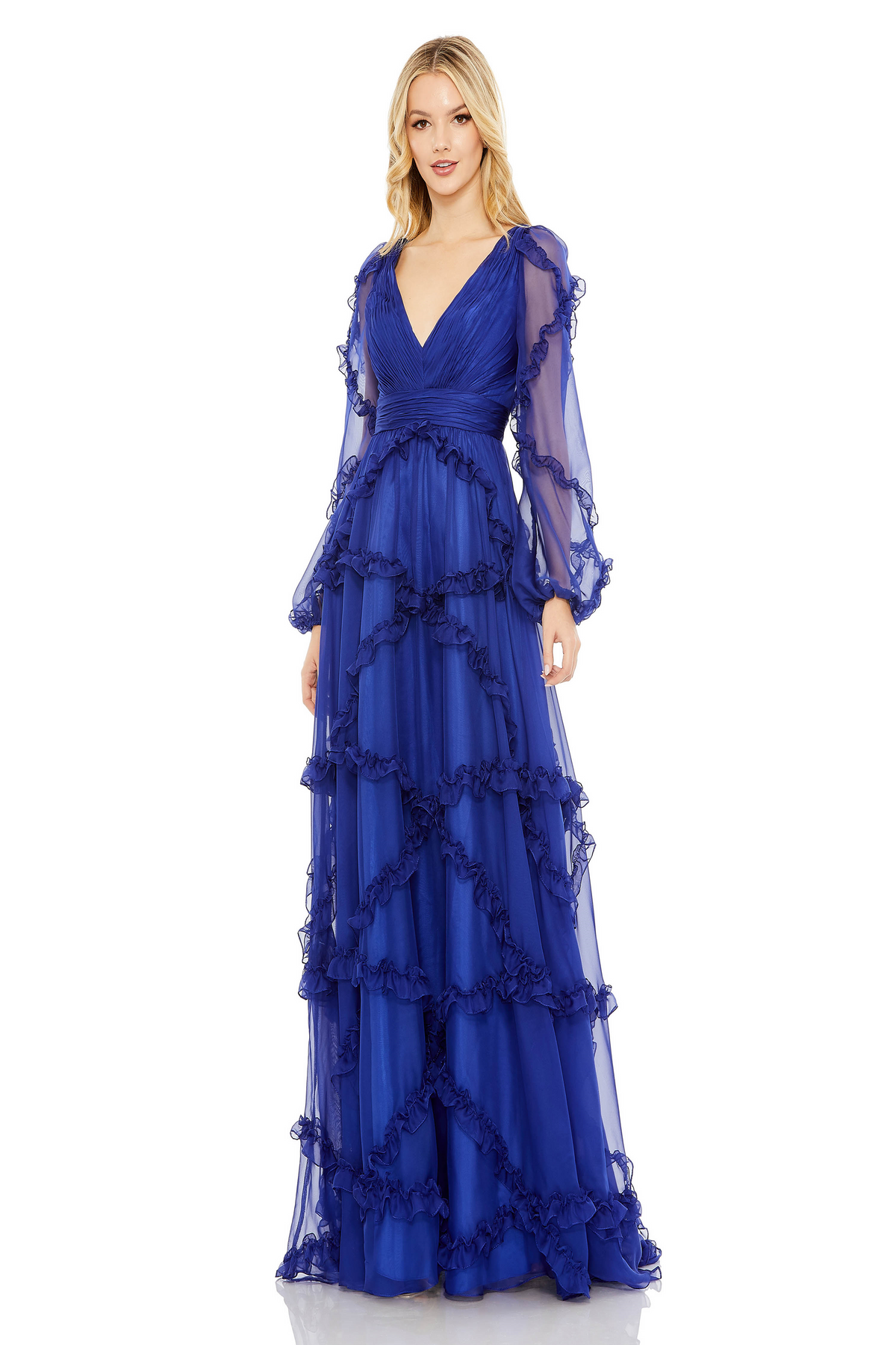 Mac Duggal 68223 Chiffon A-Line Evening Dress Mydressline Mac Duggal 68223 Chiffon A-Line Evening Dress Mydressline
