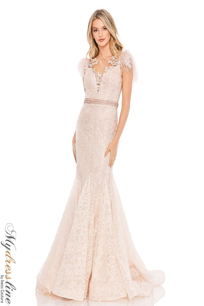 Robe De Soirée Sirène Mac Duggal Noire Taille 10 - Dentelle, Plumes Et Paillettes - Neuve
