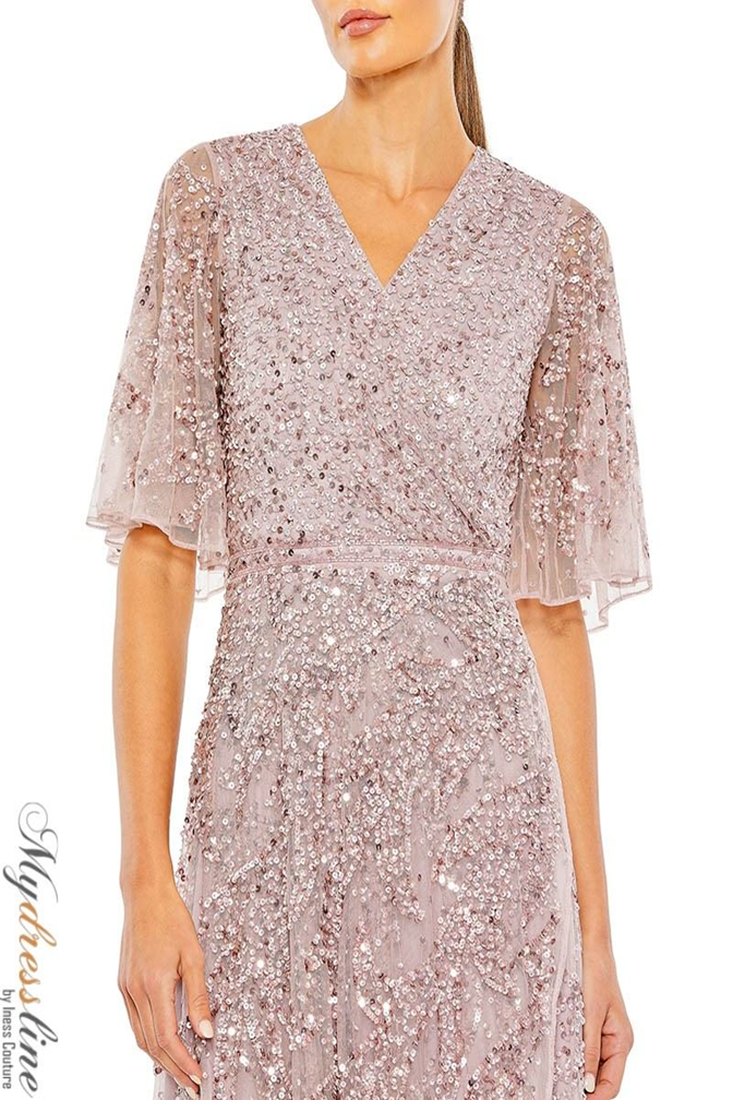 Mac Duggal 93681 High Low Short Sleeve Formal Dress Sale main image 1