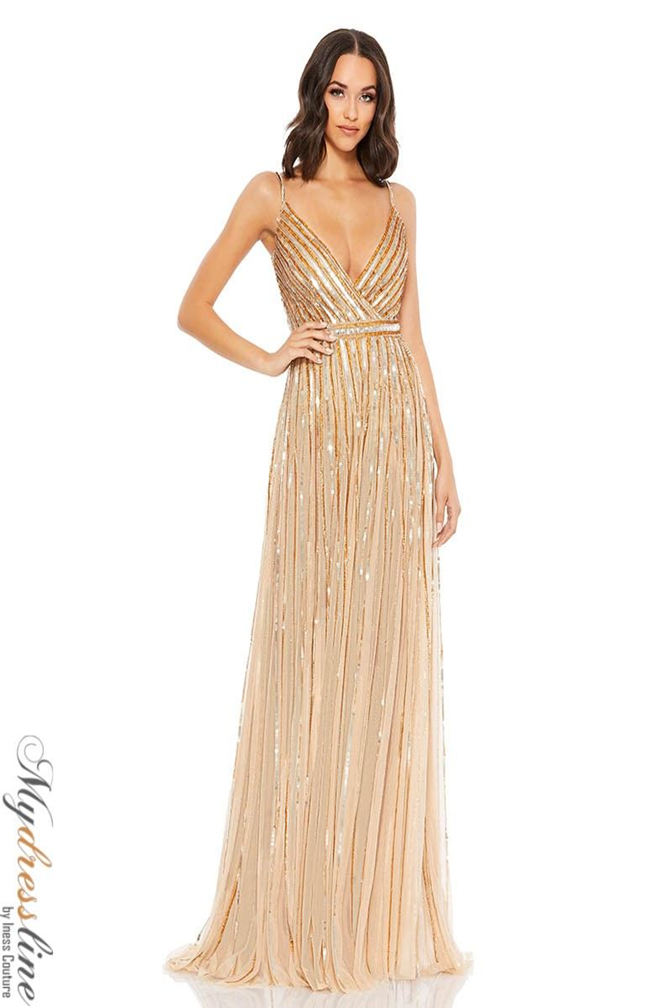 Mac Duggal 93801 A-Line Gown with Sequins & Tulle Mydressline Mac Duggal 93801 A-Line Gown with Sequins & Tulle Mydressline