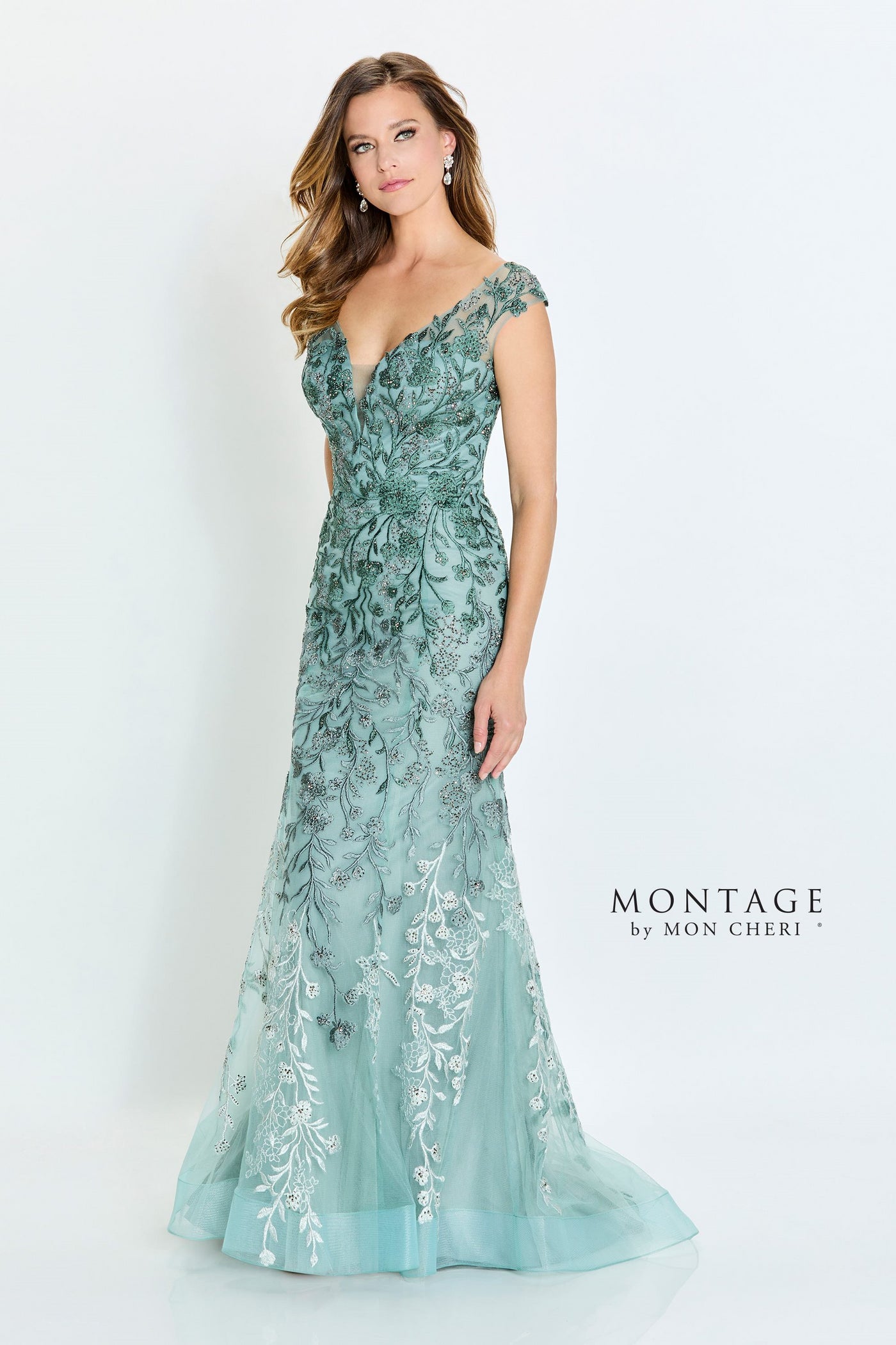 Mon Cheri Montage M522 Evening Dress Luxury Embroidered Gown