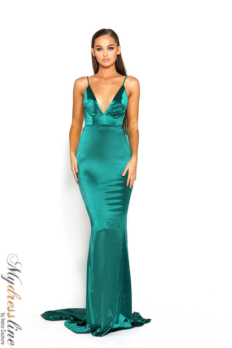 Portia & Scarlett PS1934 Mermaid Dress - Elegant Satin Gown Mydressline Portia & Scarlett PS1934 Mermaid Dress - Elegant Satin Gown Mydressline