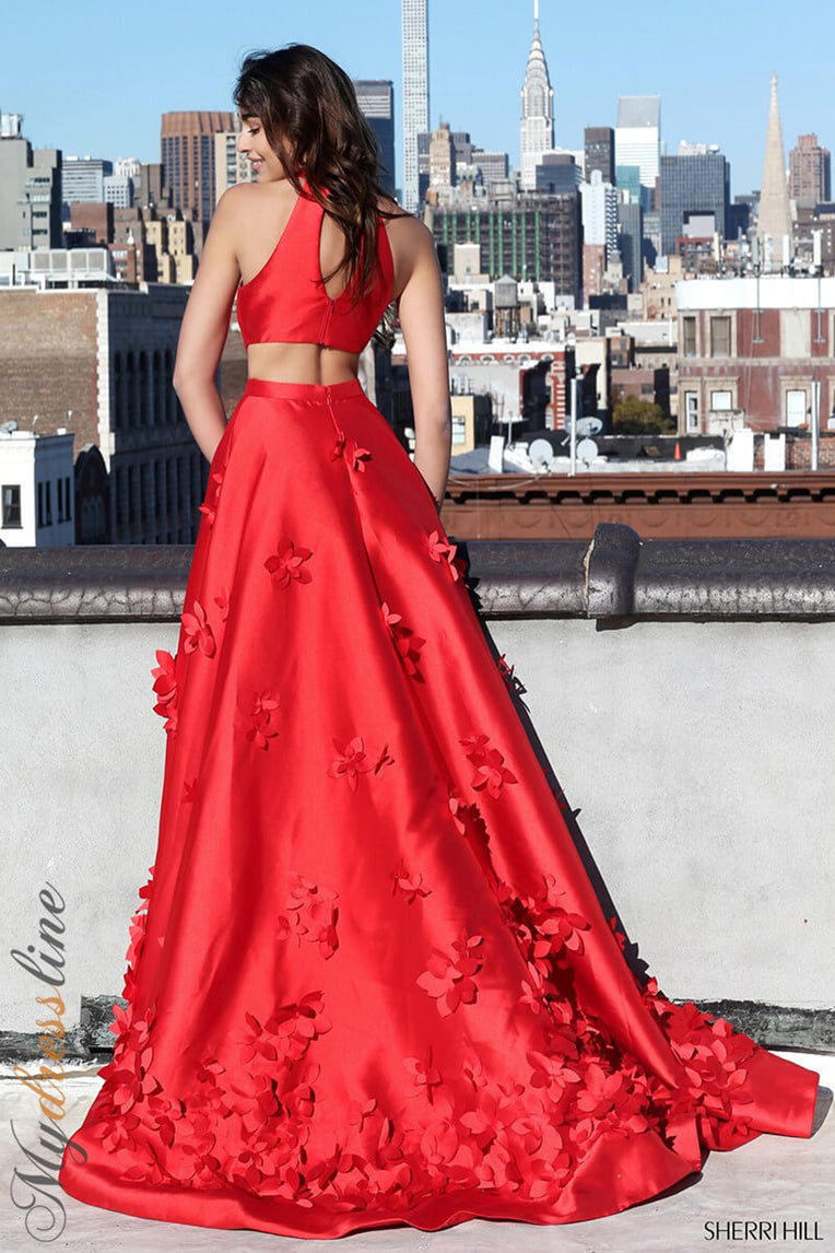 Sherri hill red two piece hotsell