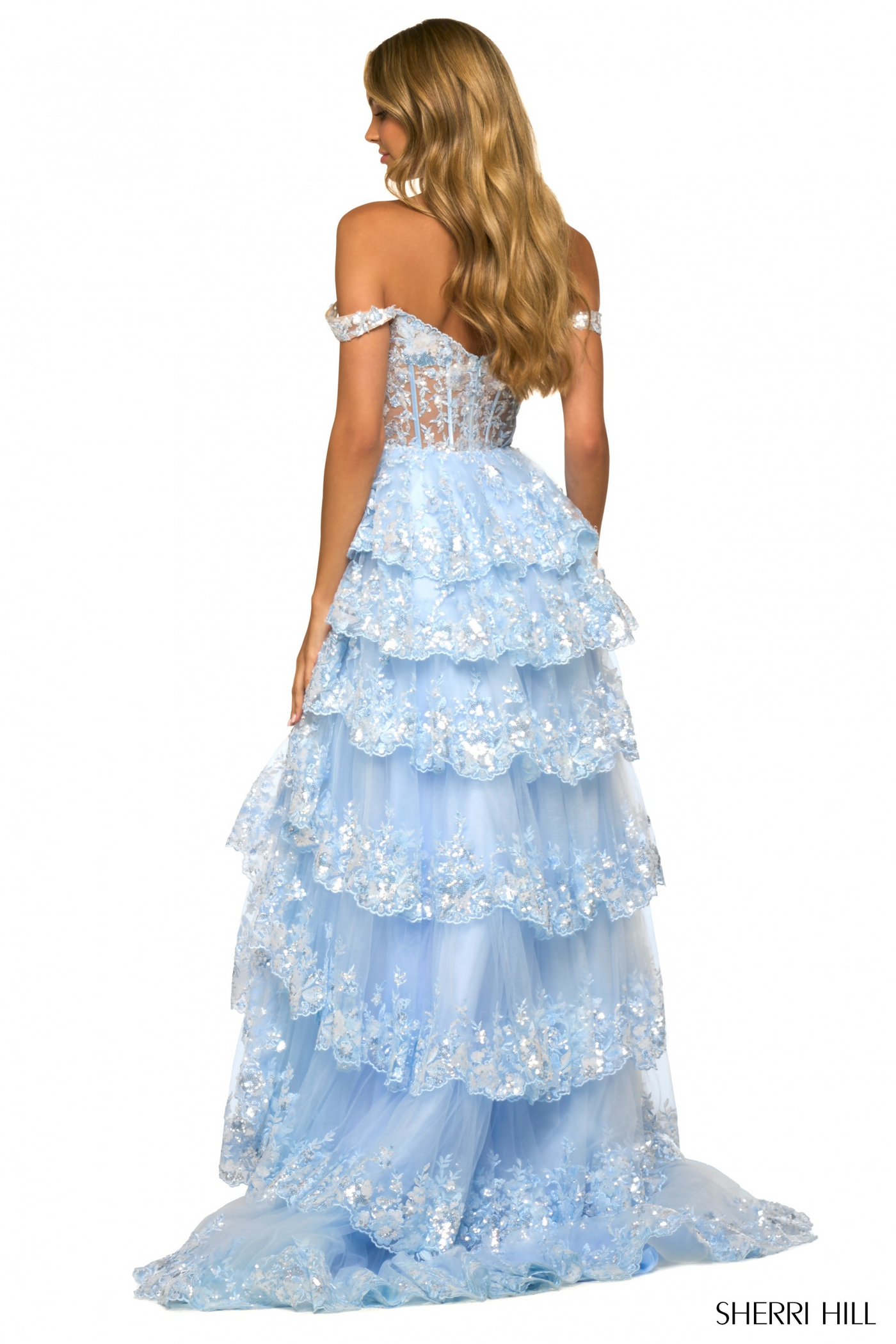 Sherri Hill 55500 A-Line Tulle Evening Dress – Mydressline