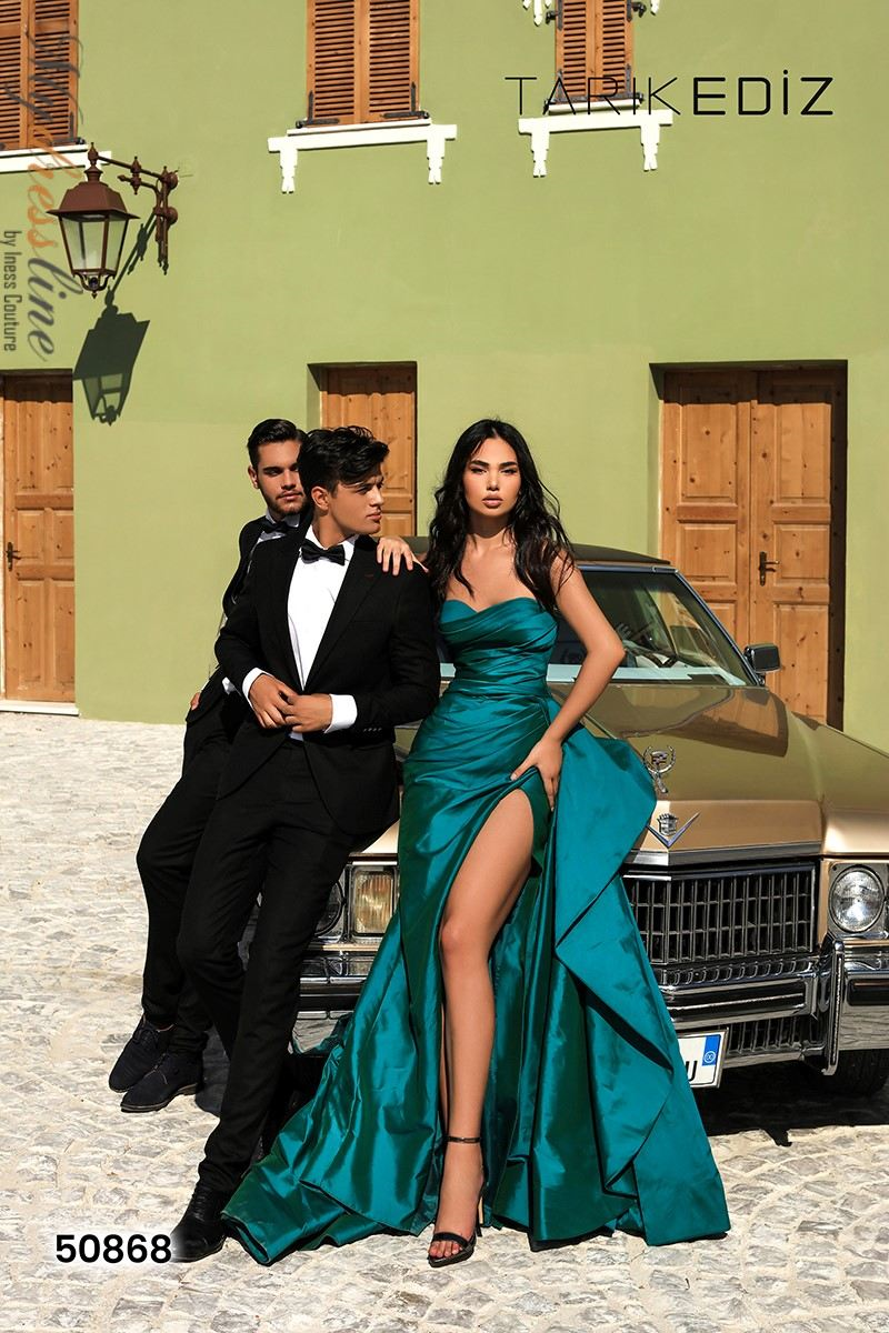 Tarik Ediz 50868 A-Line Taffeta Evening Gown – Mydressline