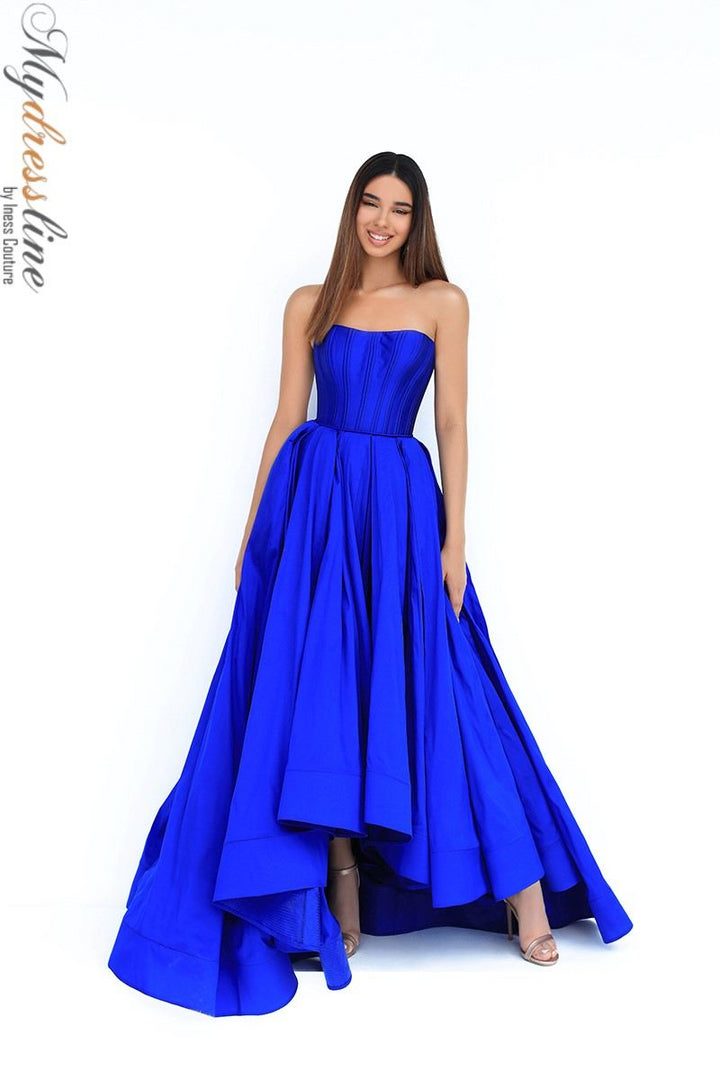 Tarik Ediz 50870 Taffeta High Low Formal Gown Mydressline