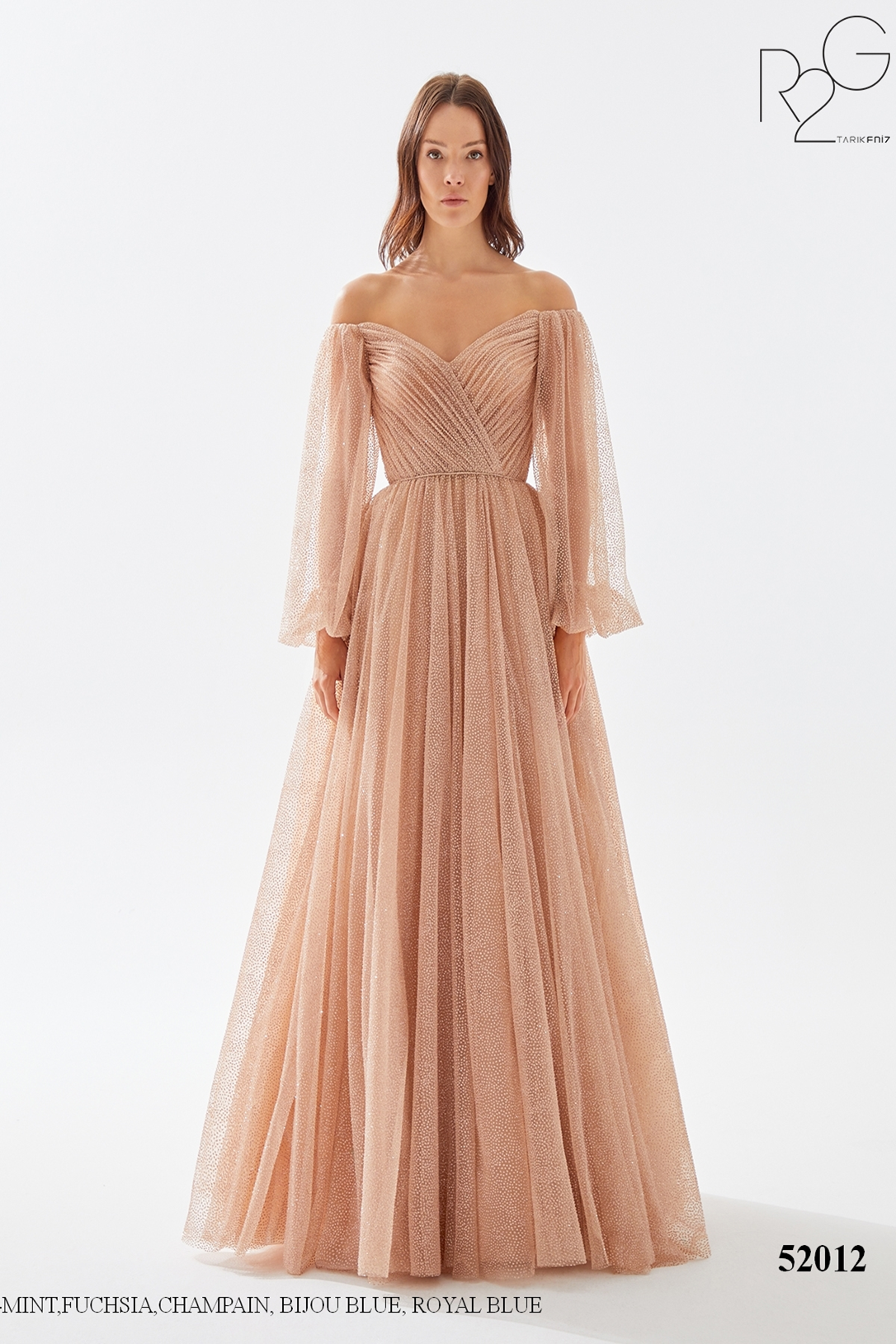 Tarik Ediz 52012 Evening Dress in Glitter Tulle – Mydressline