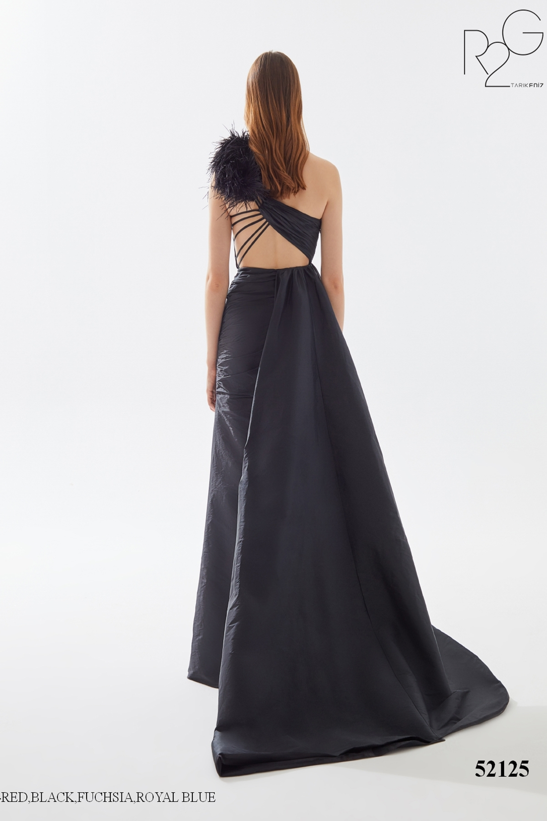 Tarik Ediz 52125: A-Line Evening Dress with Train – Mydressline