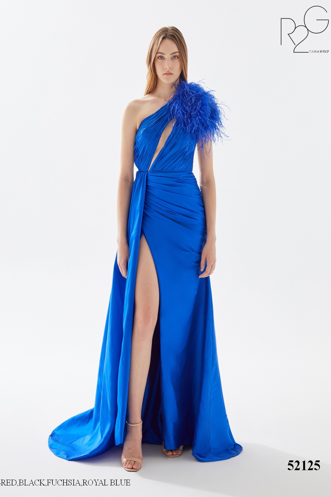 Tarik Ediz 52125: A-Line Evening Dress with Train – Mydressline