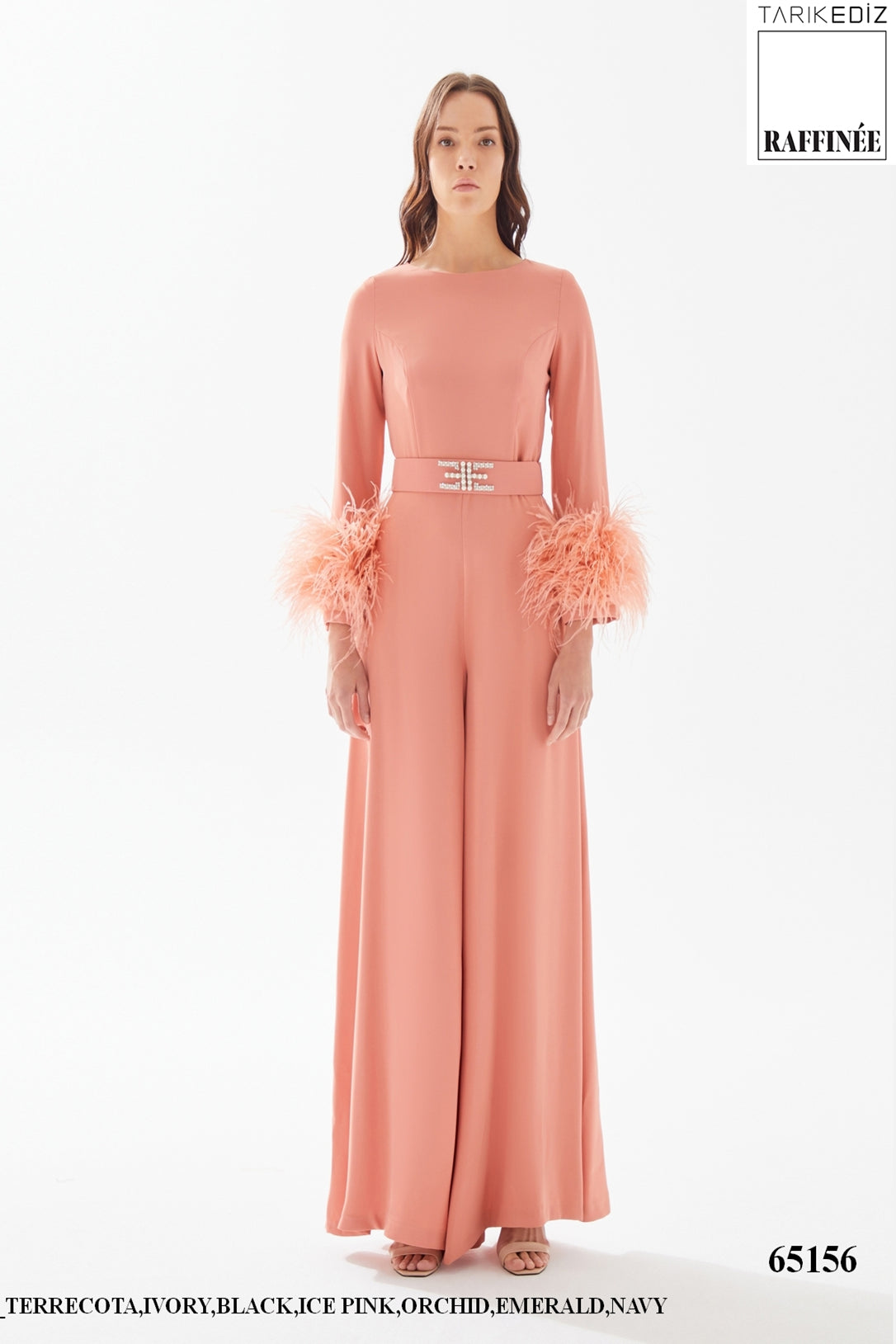 Tarik Ediz 65156 Jumpsuit: Elegant, Whimsical, Chic