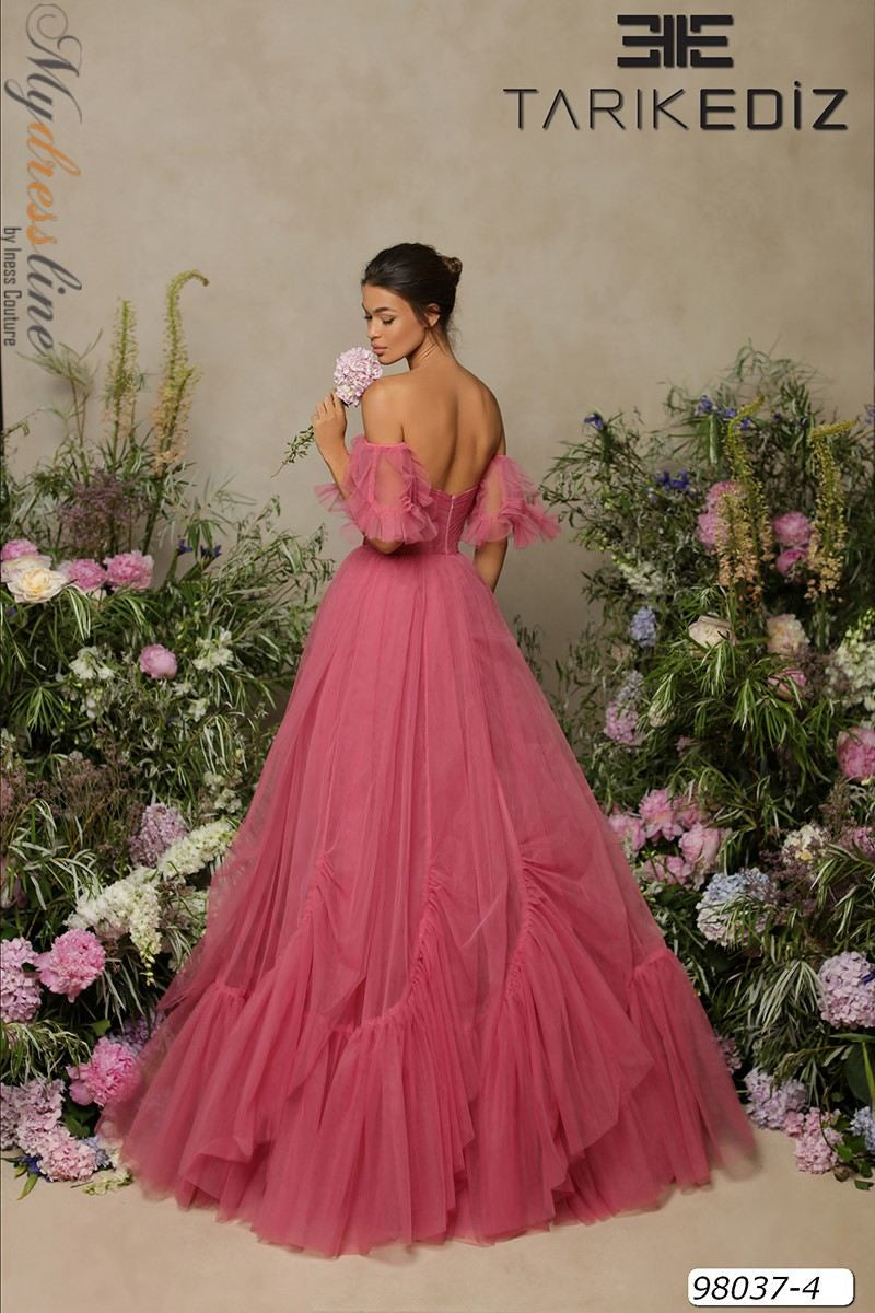 Tarik Ediz 98037 A Line Tulle Dress Elegant Royalty Mydressline