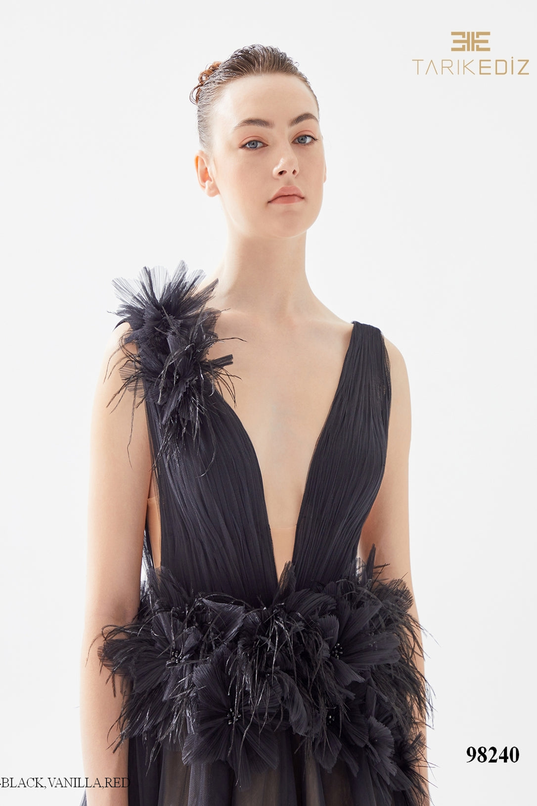 Tarik Ediz 98240 A-Line Tulle Evening Gown – Mydressline