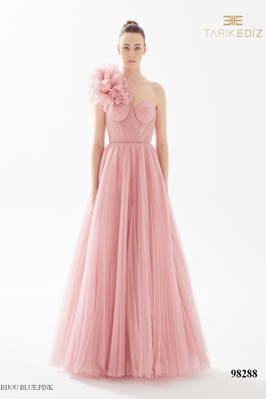 Tarik Ediz 98288: Luxe One-Shoulder Ball Gown – Mydressline