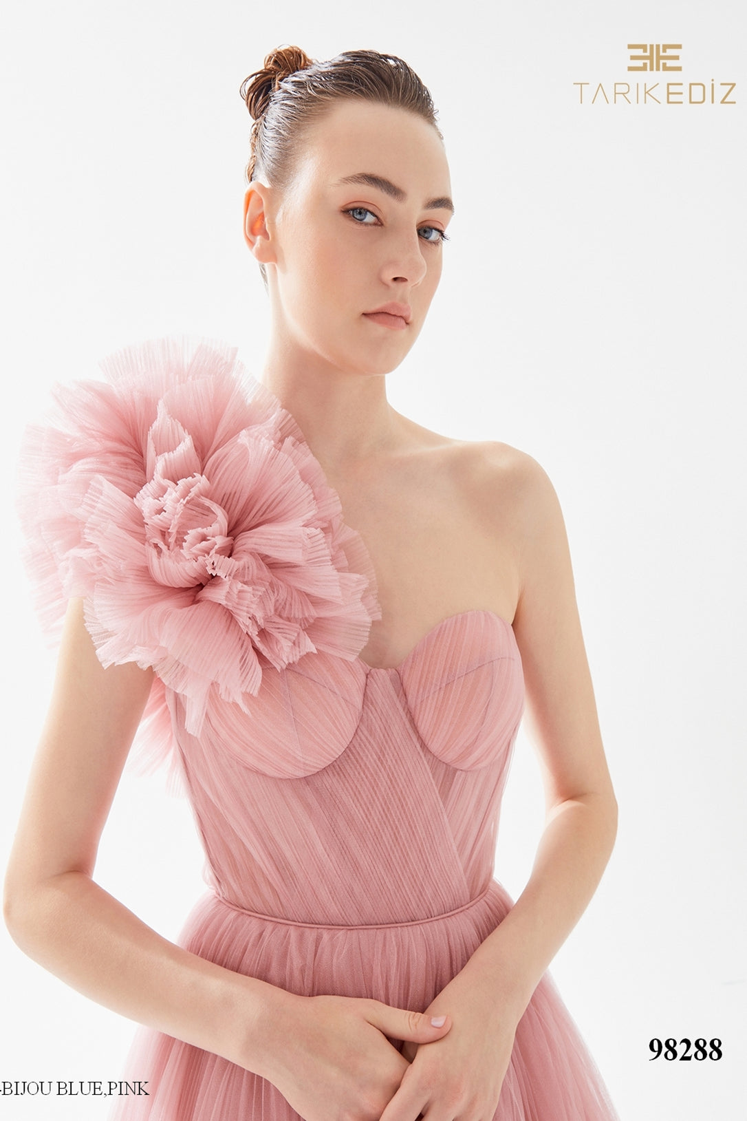 Tarik Ediz 98288: Luxe One-Shoulder Ball Gown – Mydressline