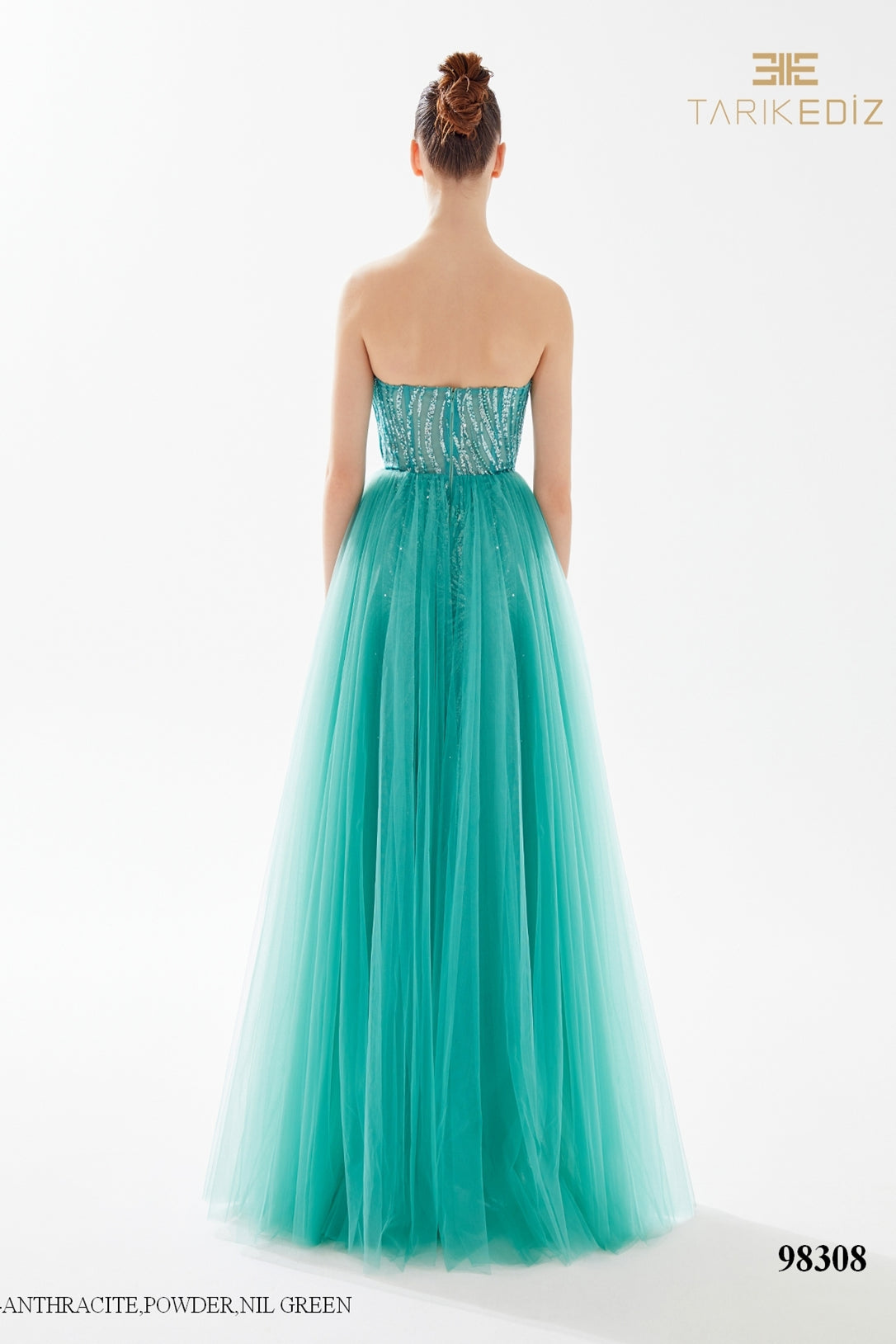 Tarik Ediz 98308 Strapless Tulle Evening Dress – Mydressline
