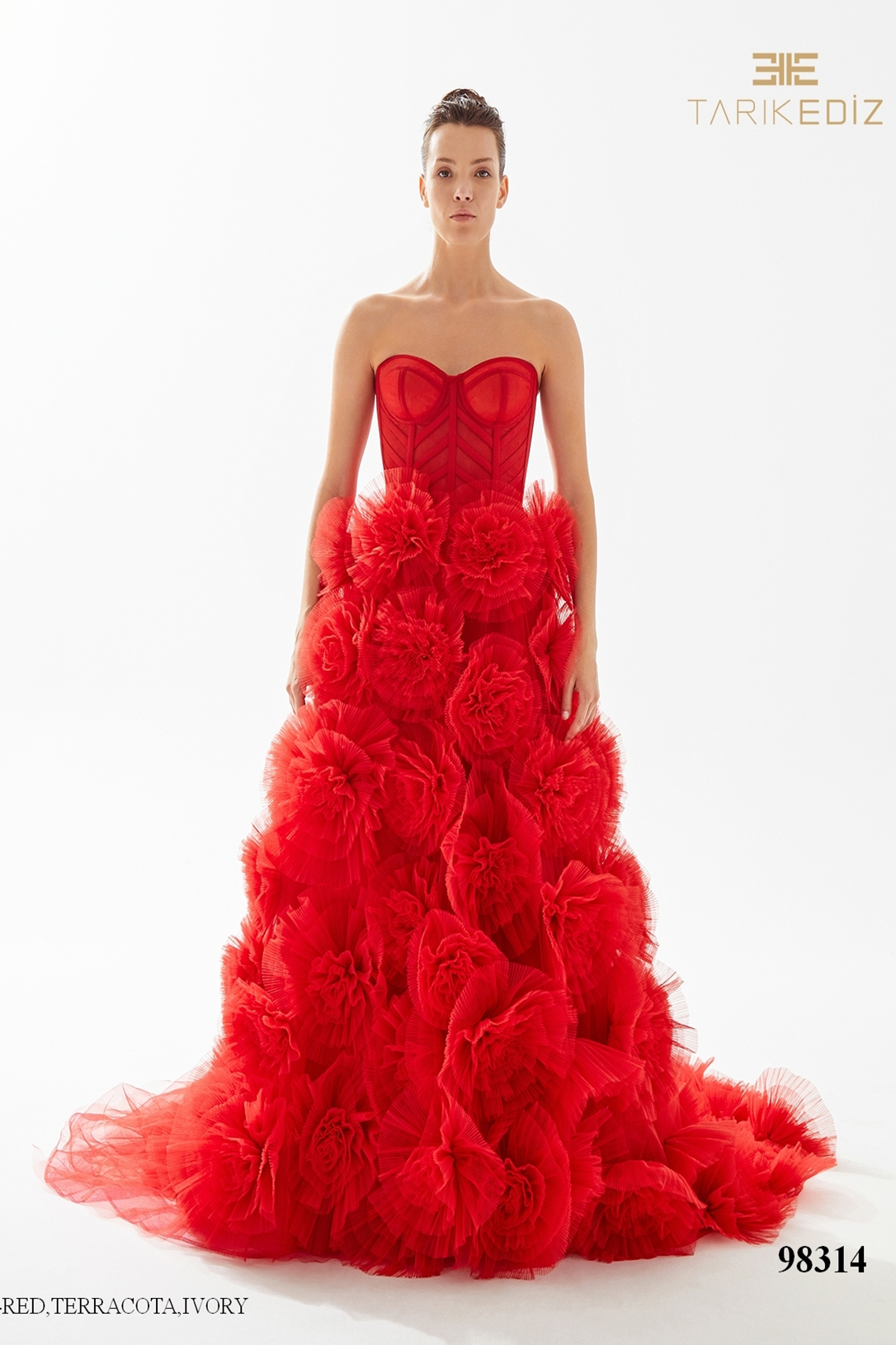 Tarik Ediz 98314 A-Line Evening Dress in Tulle – Mydressline