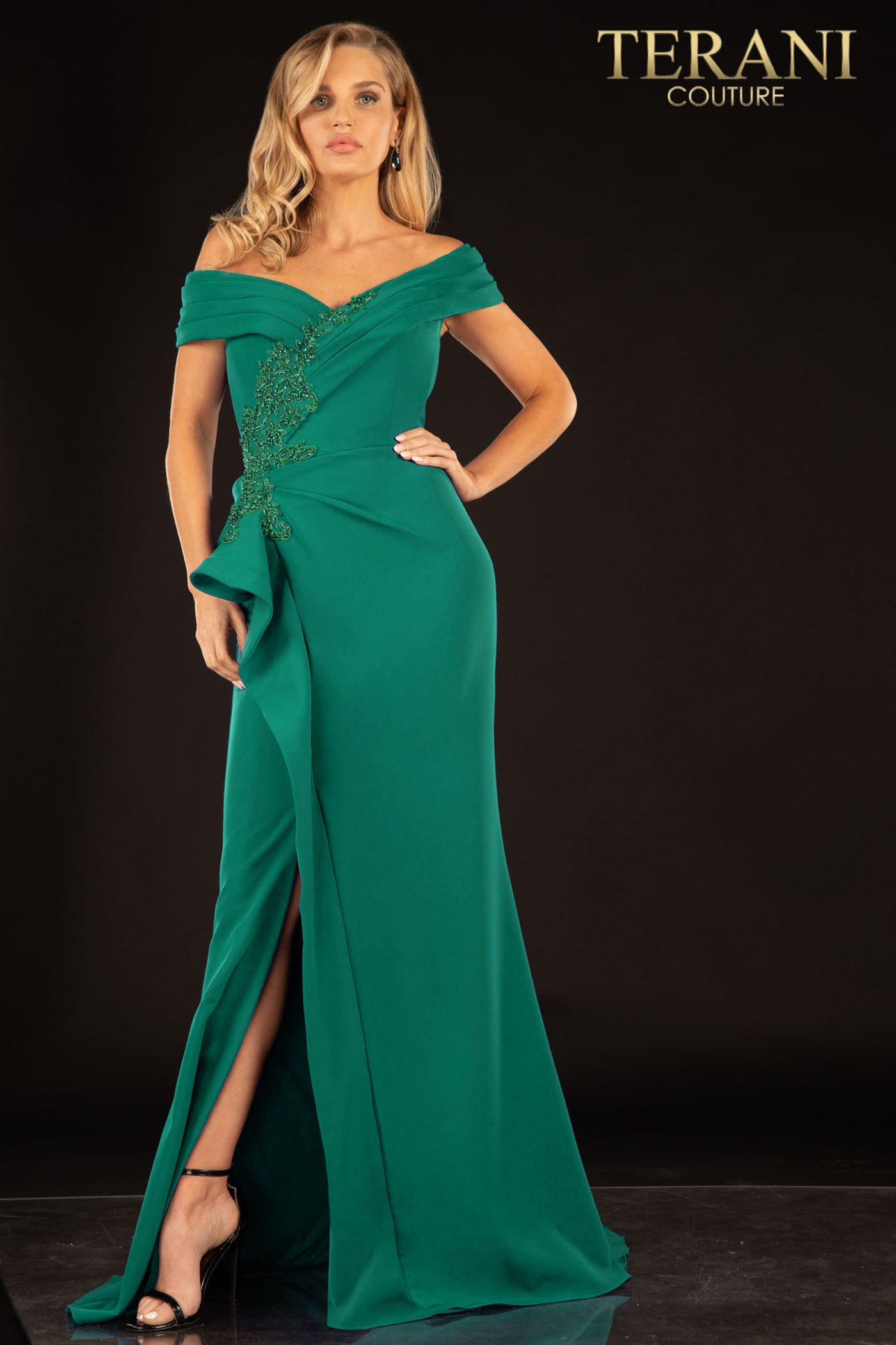 Terani Couture 2021M2986 Off Shoulder Evening Dress Mydressline