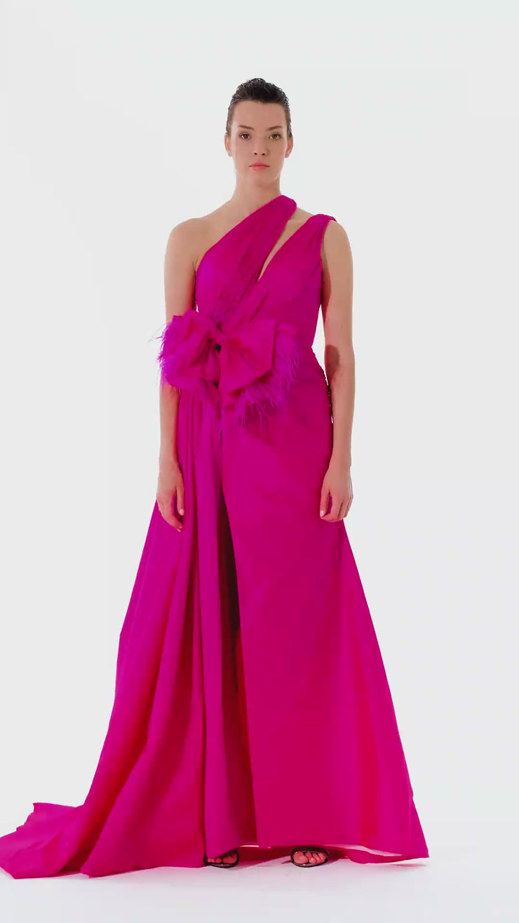 Tarik Ediz 98219 A-Line Evening Dress with Bow – Mydressline